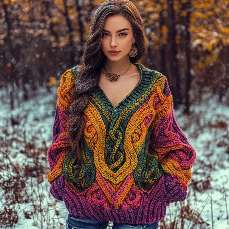 Suéter de inspiración vintage