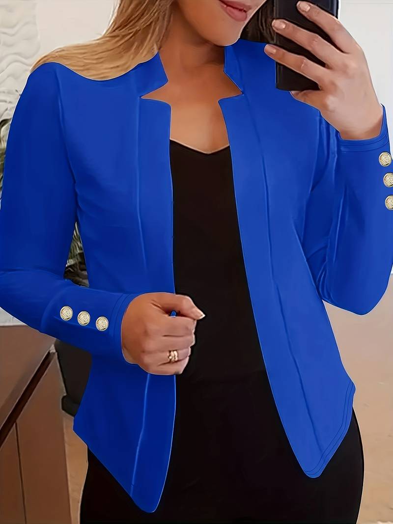 CM | blazer informal con mangas largas y botones