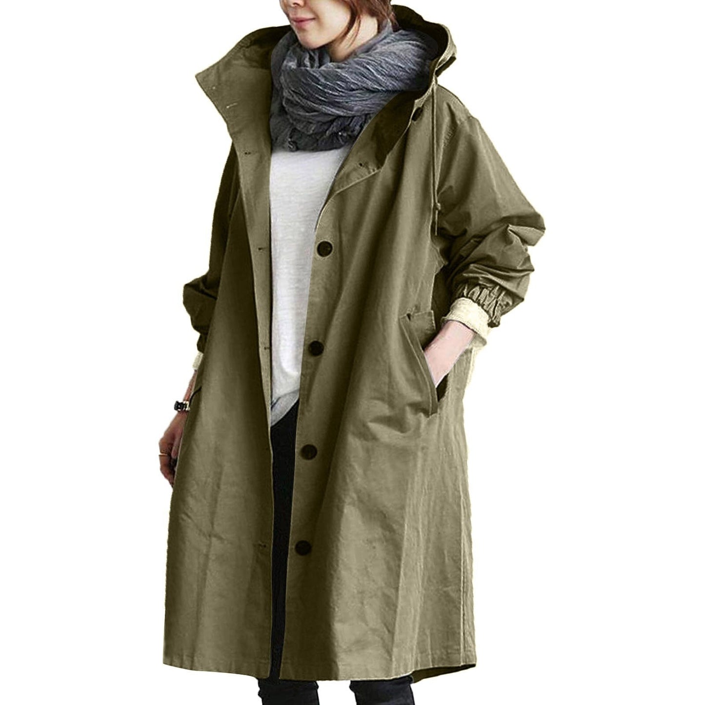 CM | Mackintosh largo impermeable para mujer
