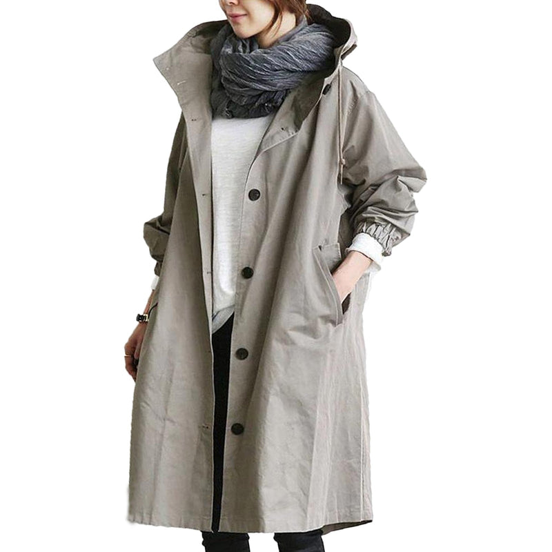 CM | Mackintosh largo impermeable para mujer