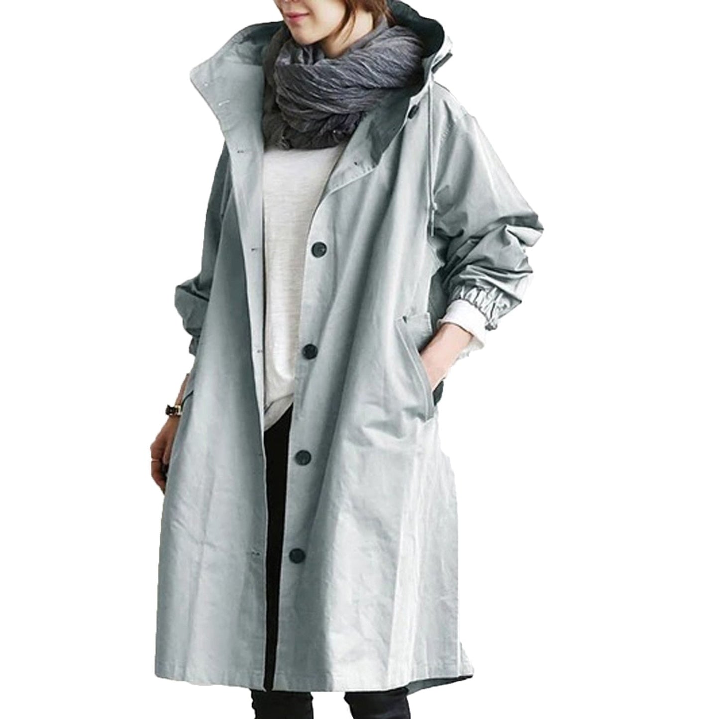 CM | Mackintosh largo impermeable para mujer