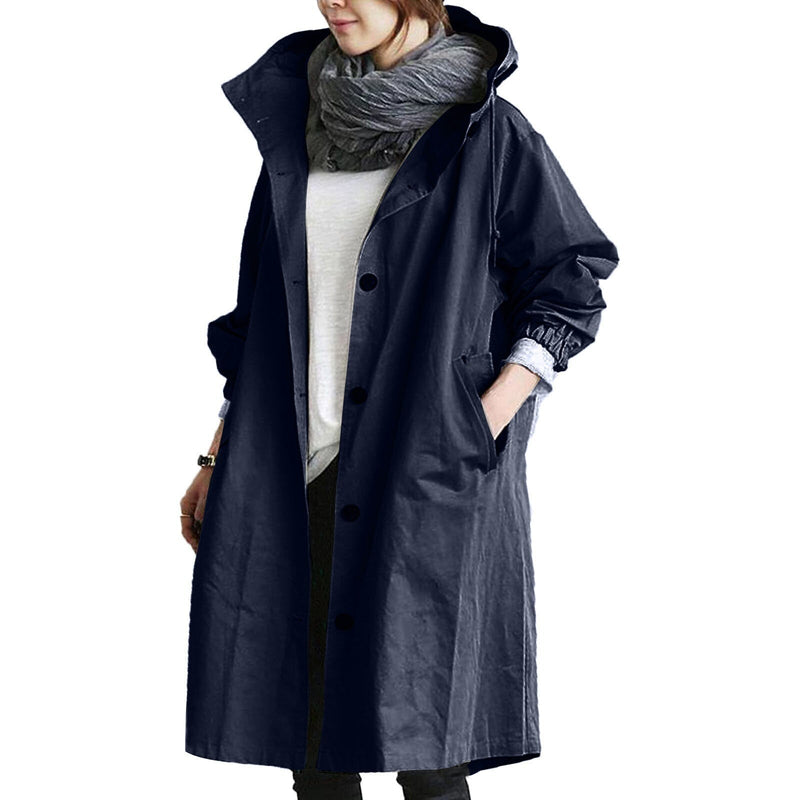 CM | Mackintosh largo impermeable para mujer
