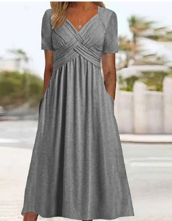 KL | Vestido sencillo con escote en V