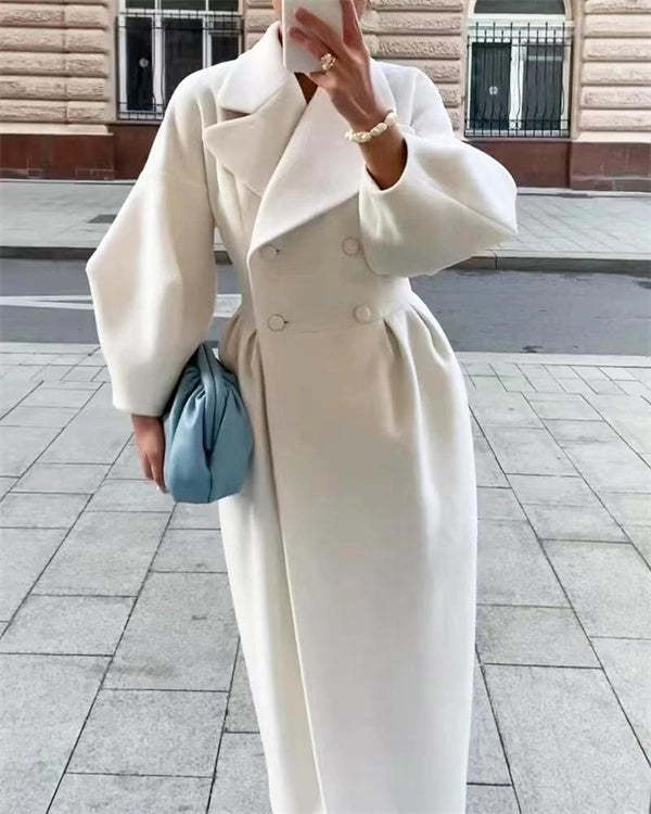 CM | Abrigo vintage de lana con mangas farol y vuelta