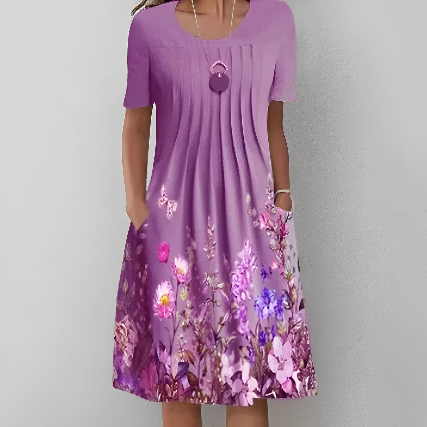 KL | Vestido midi con estampado floral