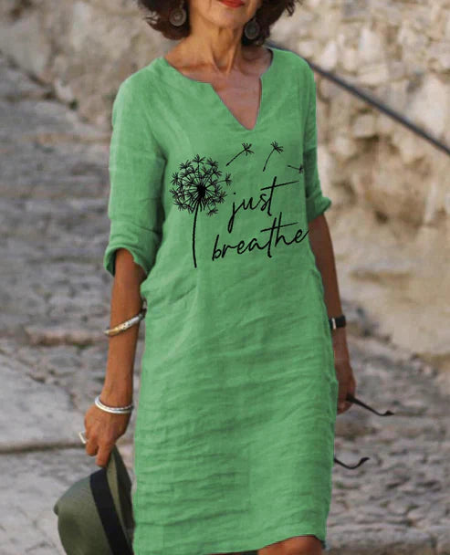 KL | Vestido midi con escote en V