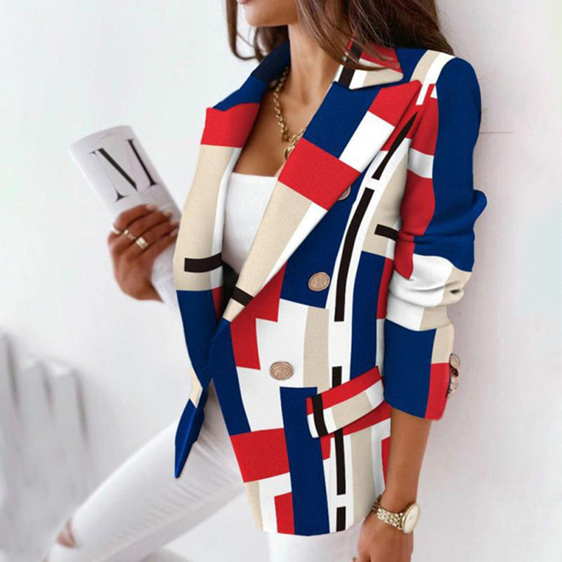 CM | Chaqueta estampada minimalista para mujer