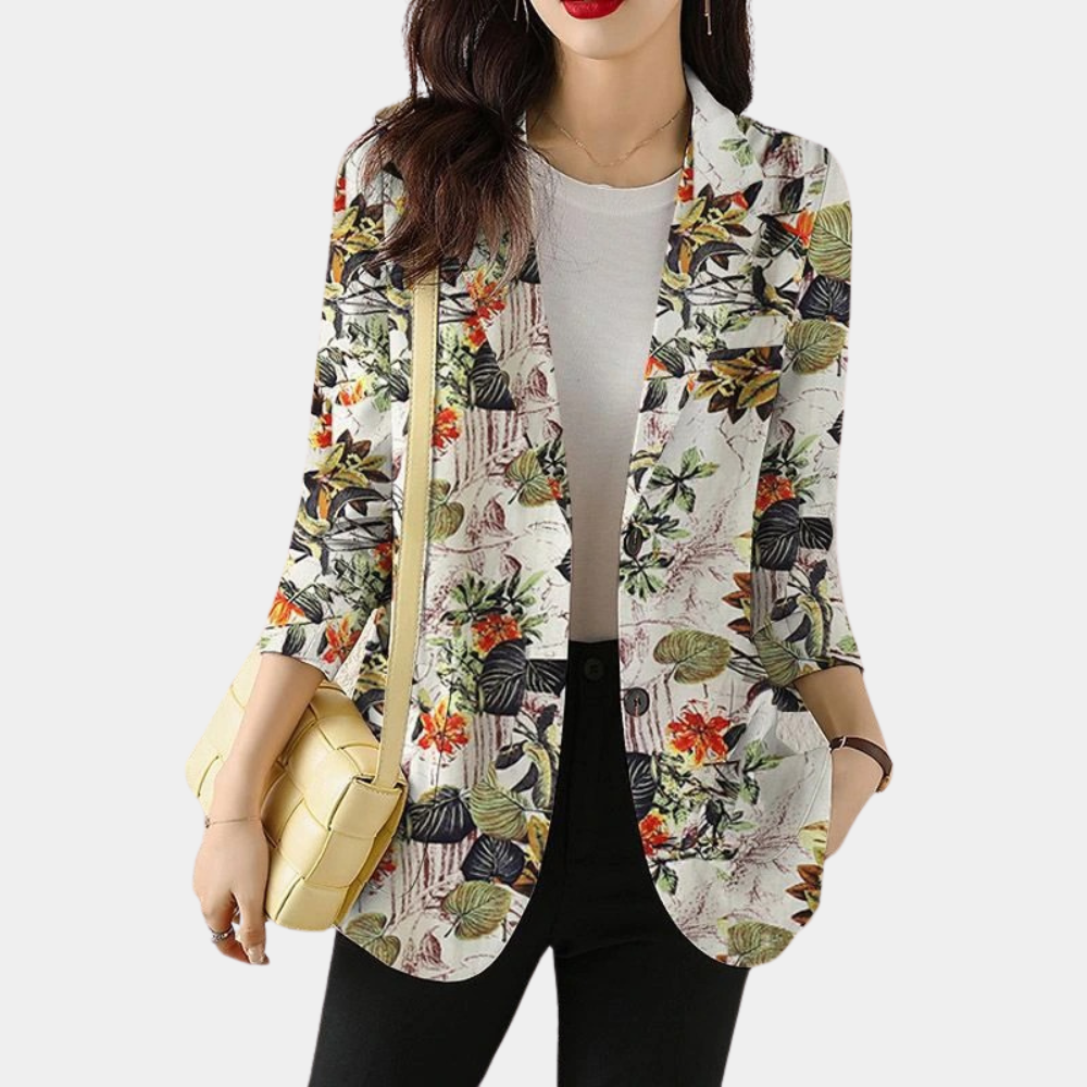 CM | Blazer de mujer con estampado floral