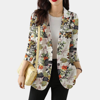 CM | Blazer de mujer con estampado floral
