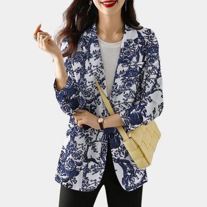 CM | Blazer de mujer con estampado floral