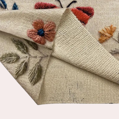 Jersey de algodón con insectos y flores tejidas multicolores