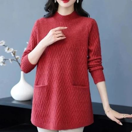 CM | Jersey de mujer con cuello alto