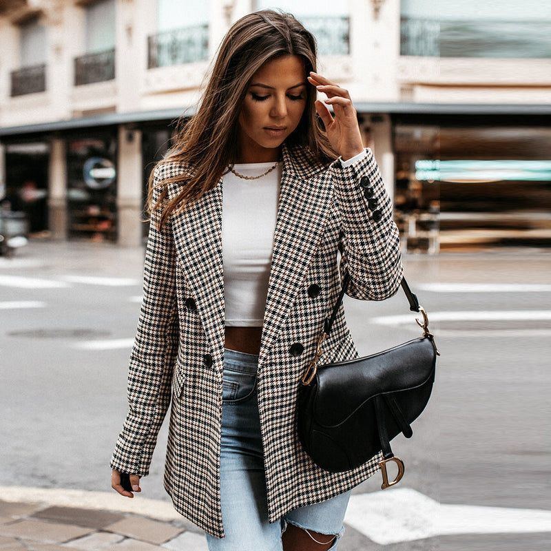 CM | Blazer a cuadros para mujer