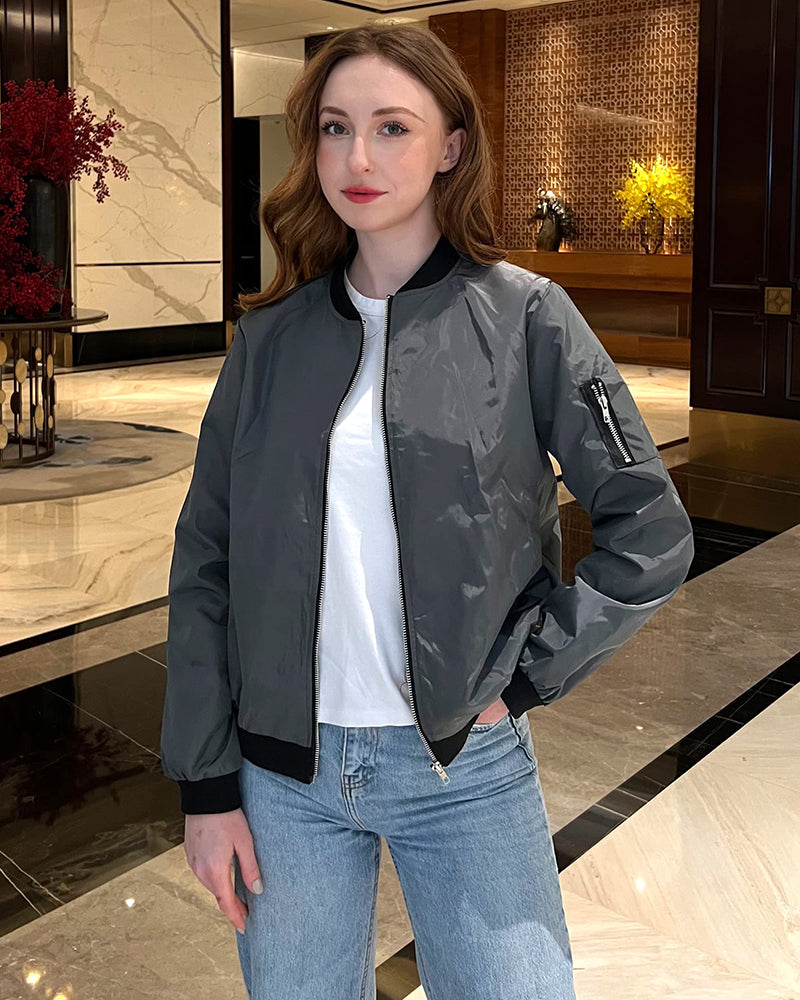CM | Chaqueta bomber clásica para mujer