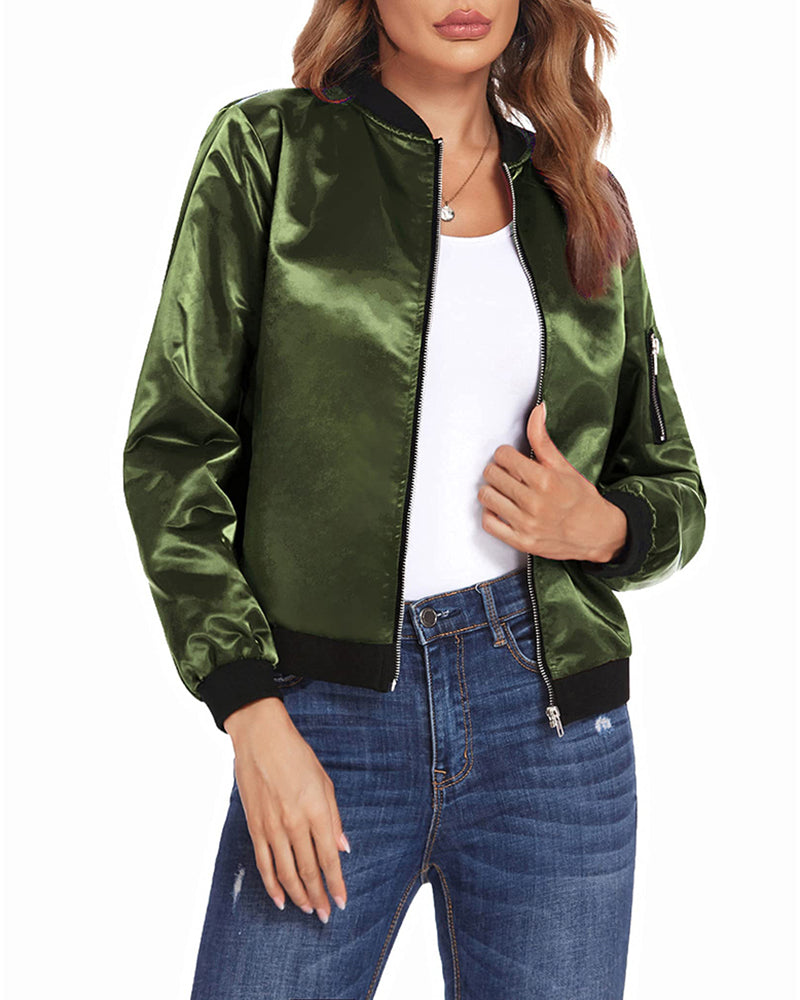 CM | Chaqueta bomber clásica para mujer