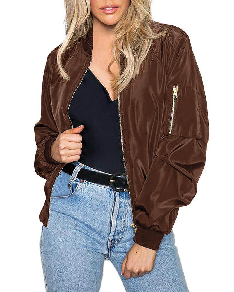 CM | Chaqueta bomber clásica para mujer