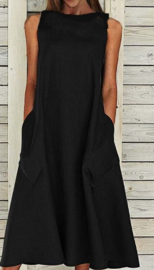 KL | Elegante vestido de algodón de línea A