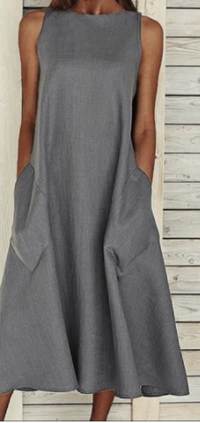 KL | Elegante vestido de algodón de línea A