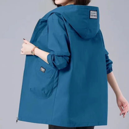 CM | Abrigo largo de primavera con capucha