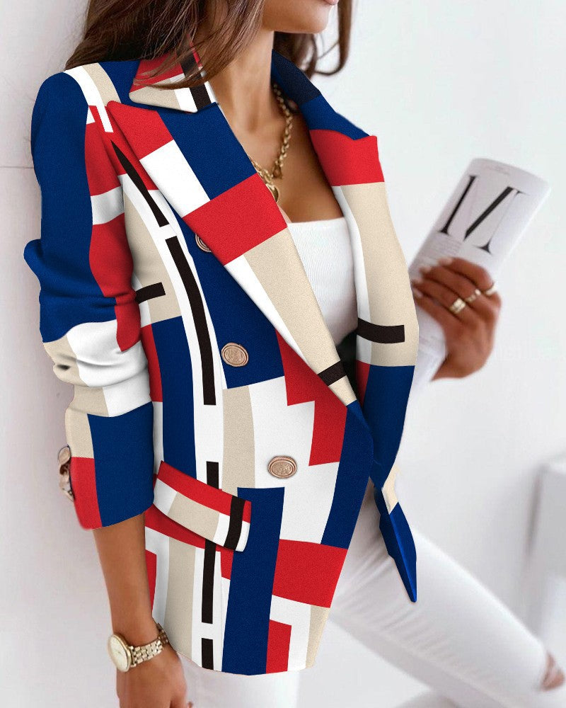 CM | SnakeBlazer I Blazer con estampado de serpiente para mujer