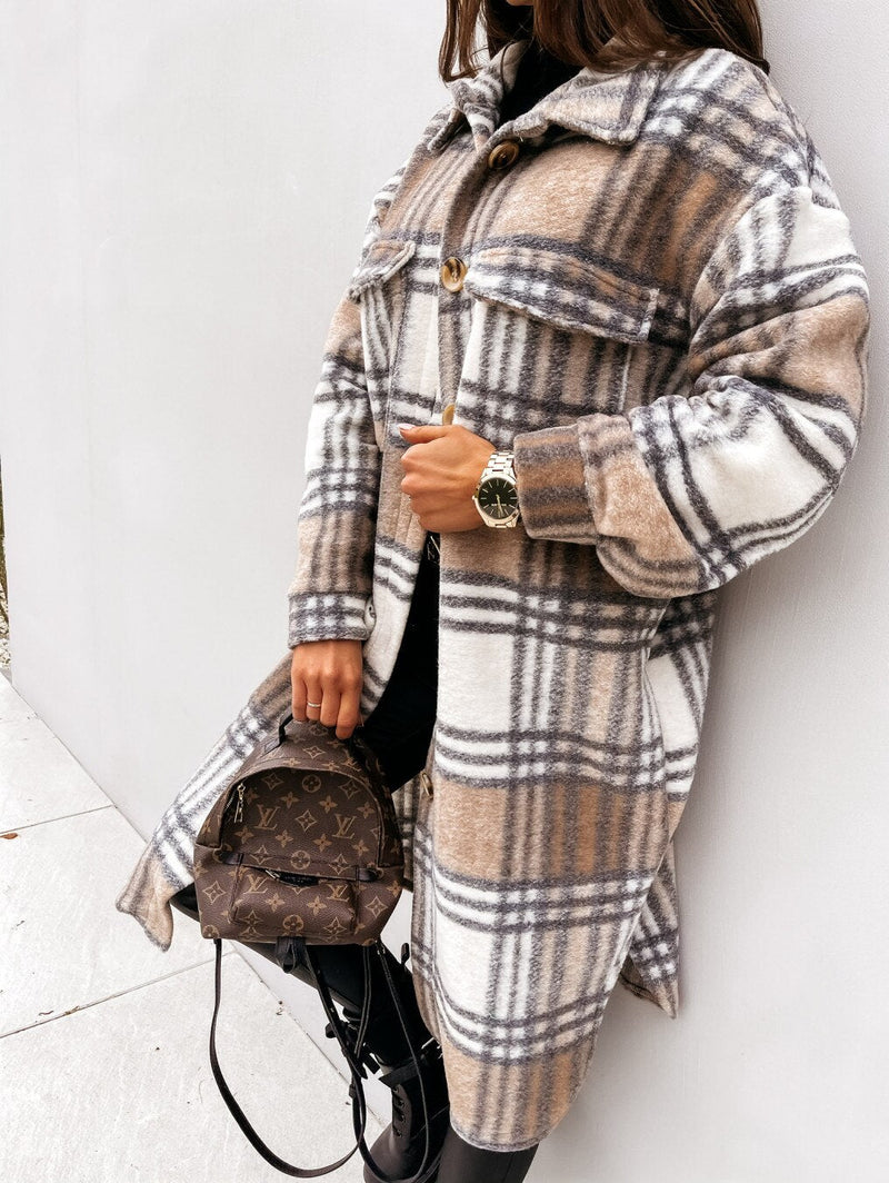 CM | Long Plaid Jacket™: Para mujer
