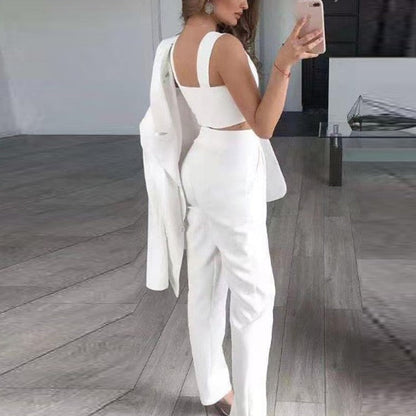 CM | NoudsBlazer I Conjunto de chaqueta de 3 piezas para mujer