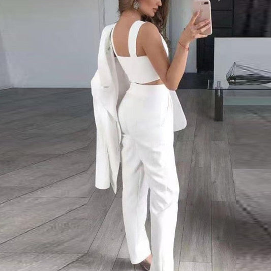 CM | NoudsBlazer I Conjunto de chaqueta de 3 piezas para mujer