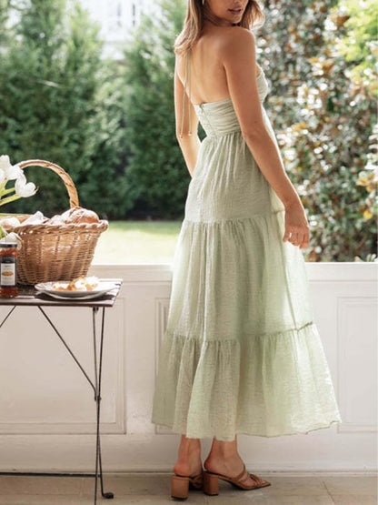 KL | Maxi vestido con cuello halterneck