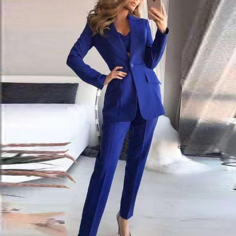 CM | NoudsBlazer I Conjunto de chaqueta de 3 piezas para mujer