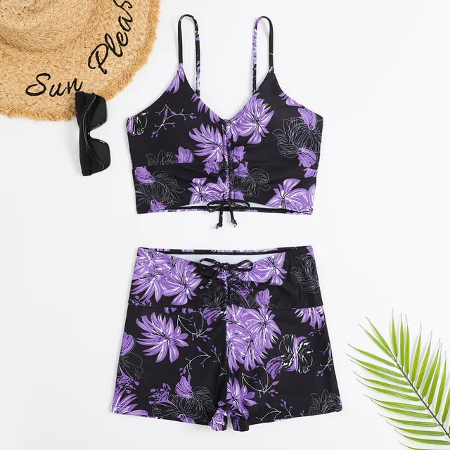 Bondie® | 3-piece Ombre Lace Bikini Swimsuit With Beach Skirt