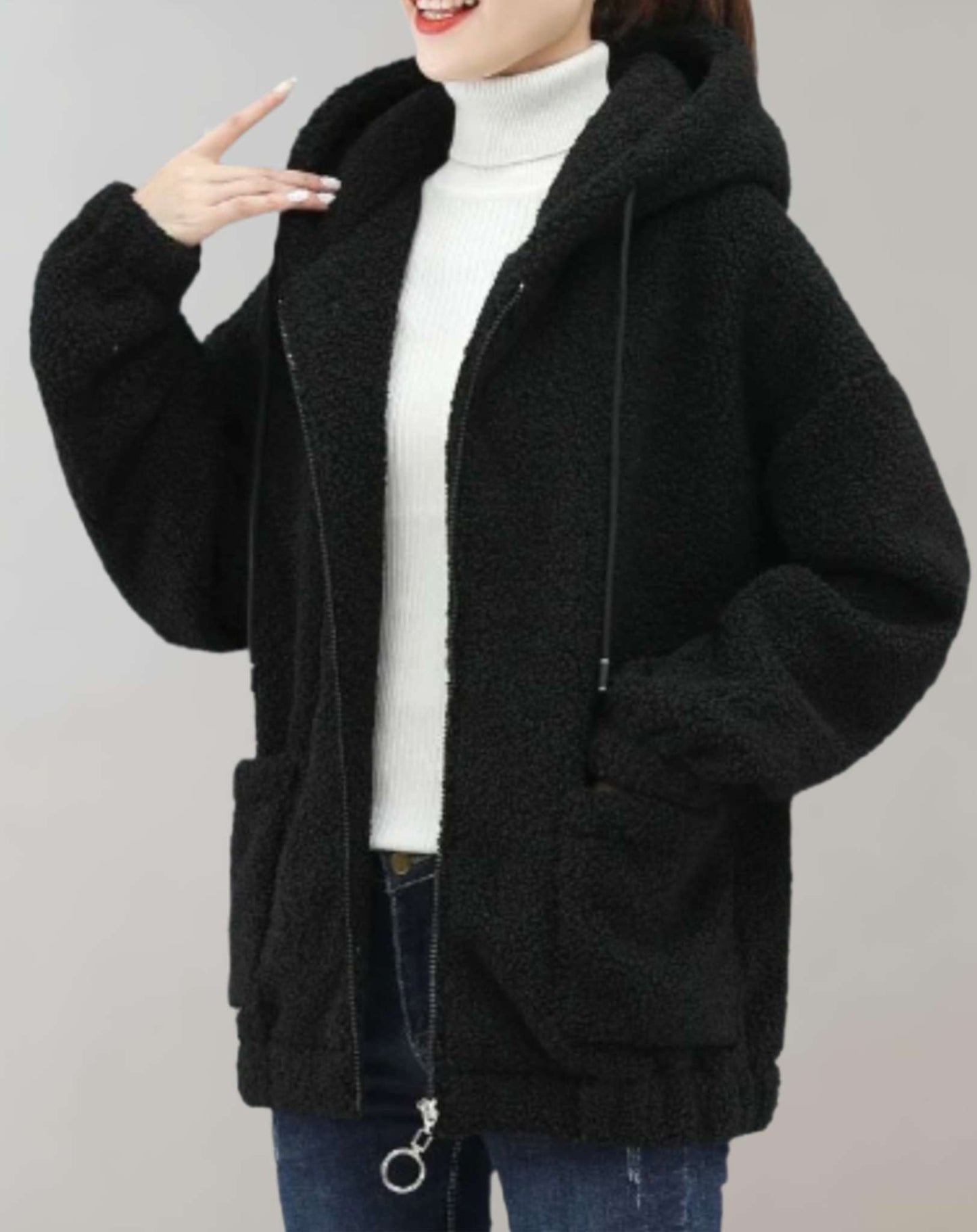 CM | Cómoda chaqueta de felpa para mujer