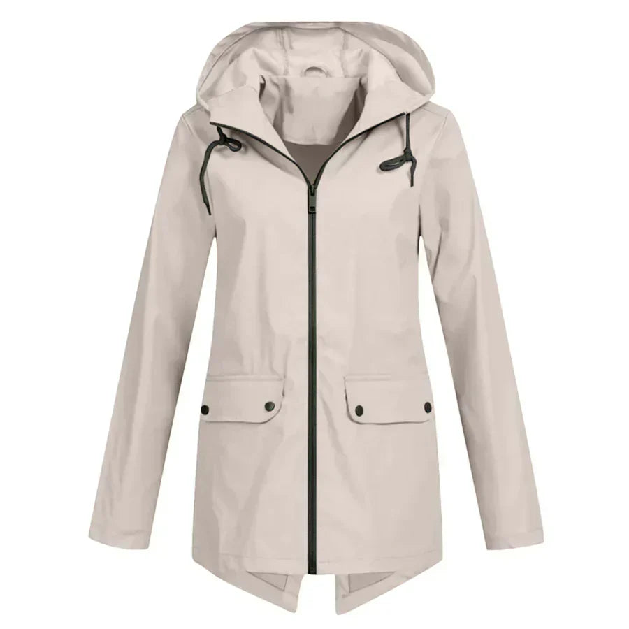 CM | Chaqueta impermeable con cremallera para mujer