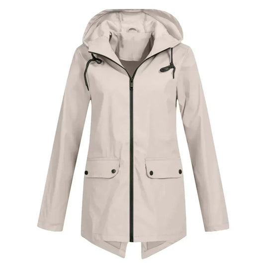 CM | Chaqueta impermeable con cremallera para mujer