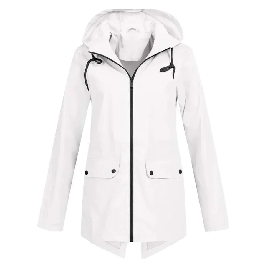 CM | Chaqueta impermeable con cremallera para mujer