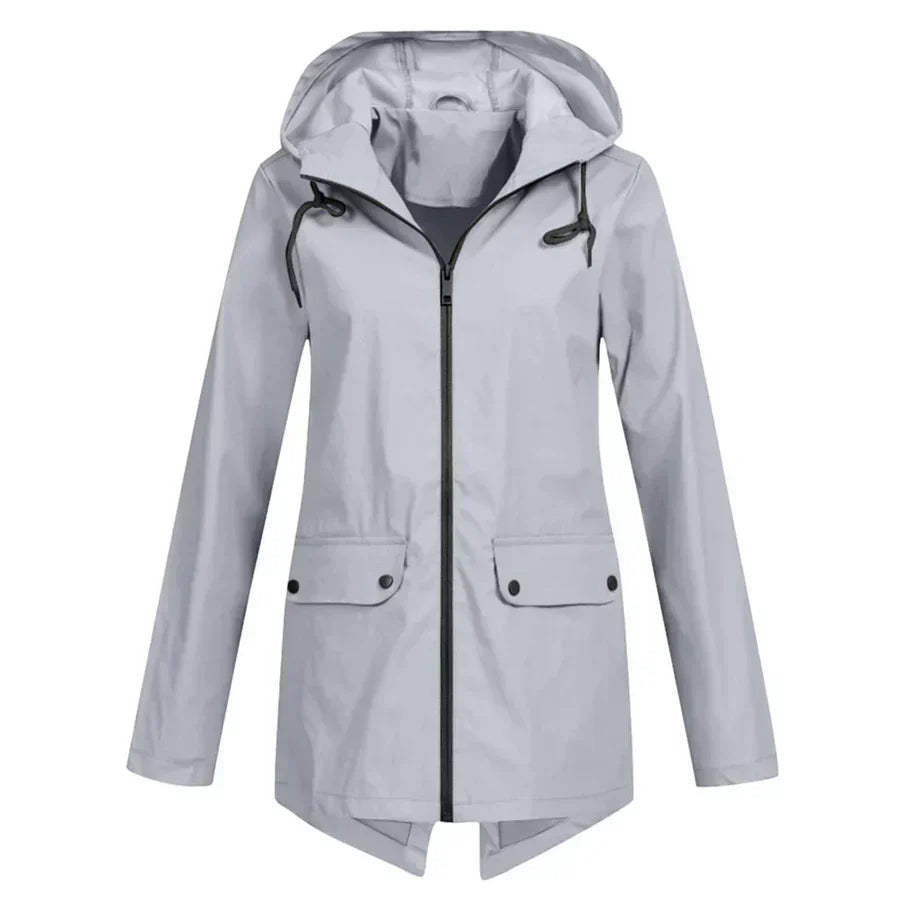 CM | Chaqueta impermeable con cremallera para mujer