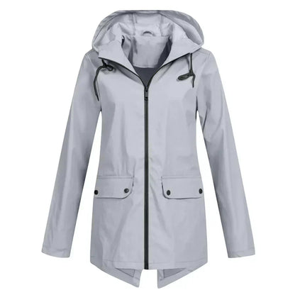 CM | Chaqueta impermeable con cremallera para mujer