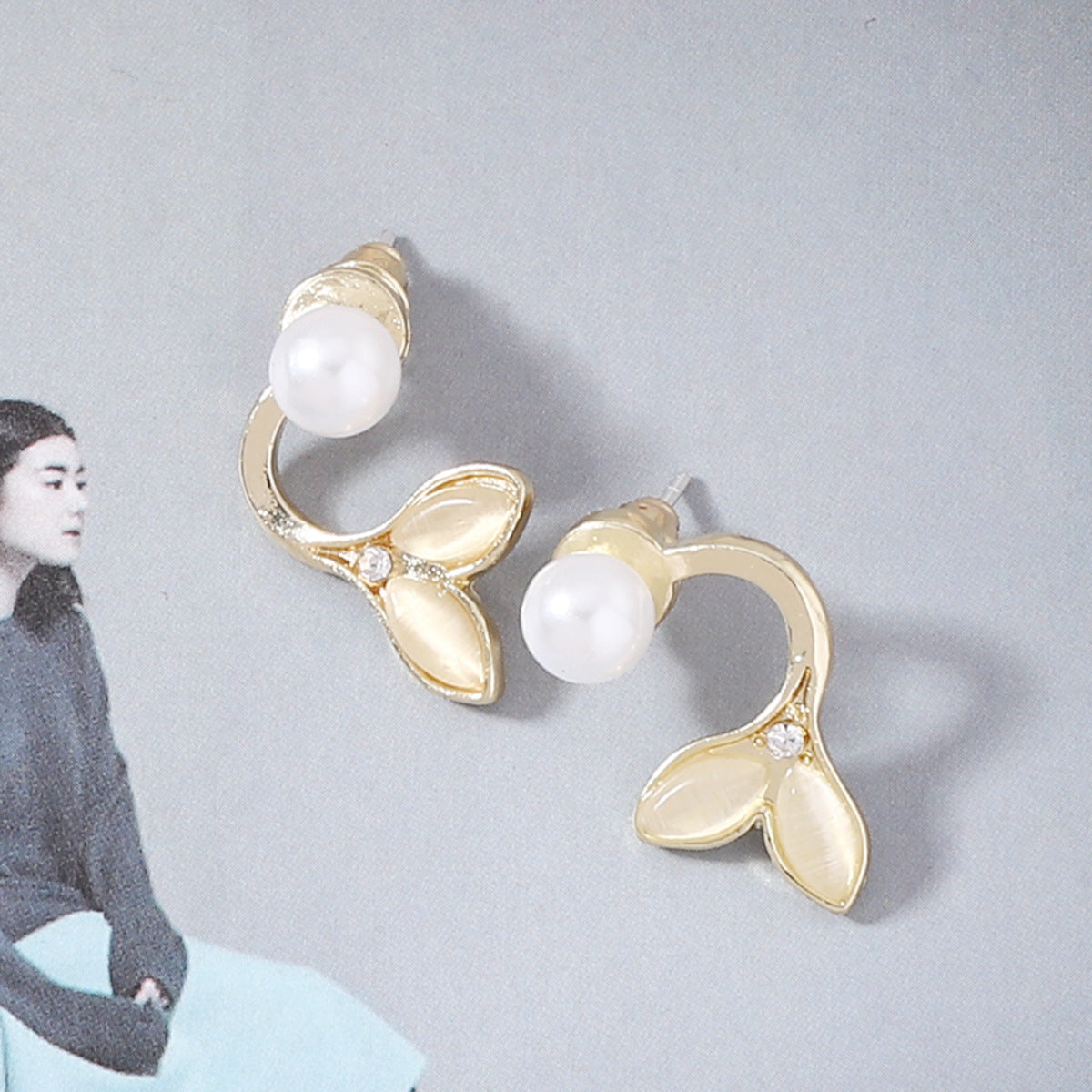 Perla Pendiente artesanal delicado