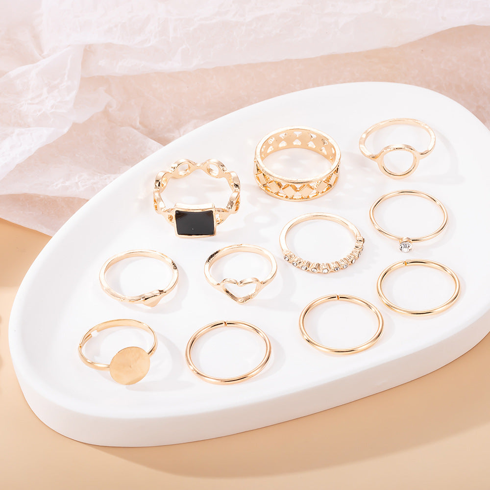 Oro Anillo artesanal delicado