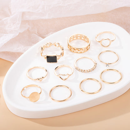 Oro Anillo artesanal delicado