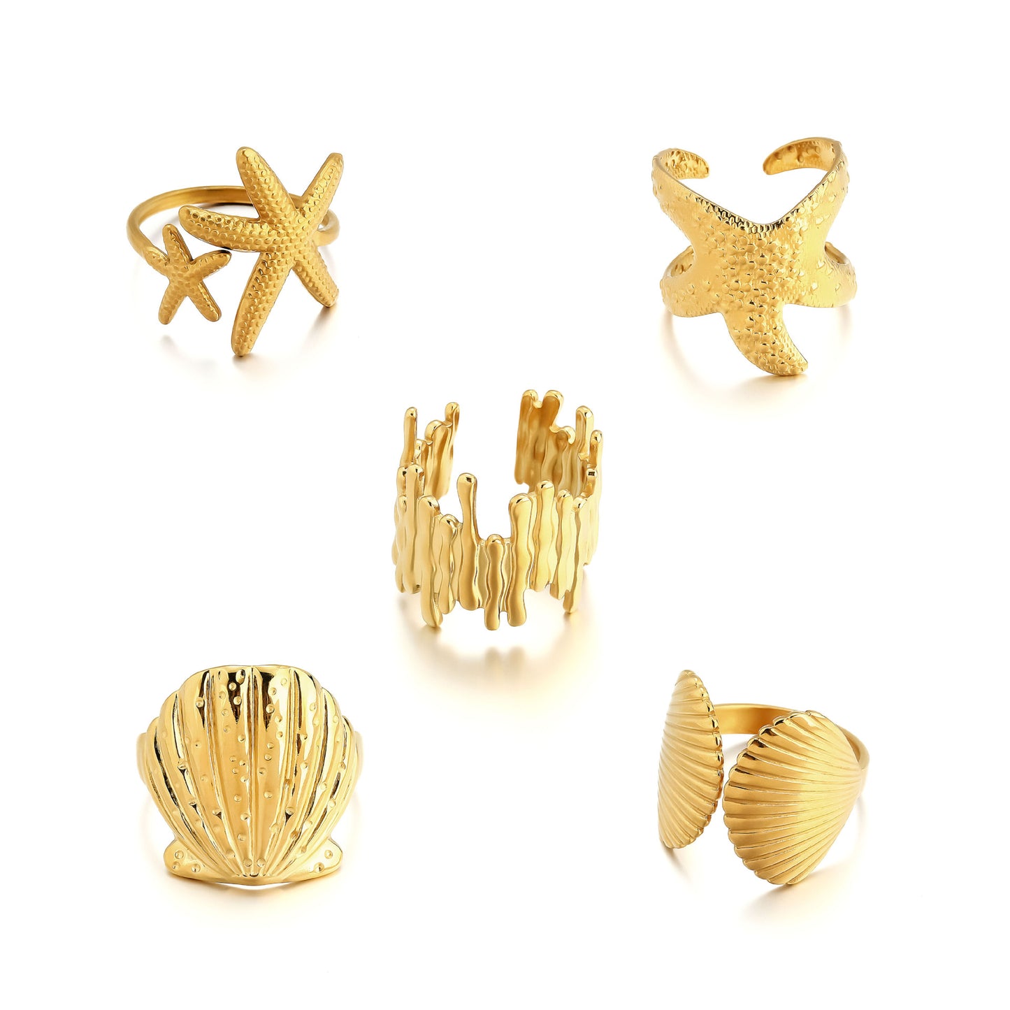 Oro Anillo elegante para toda ocasión