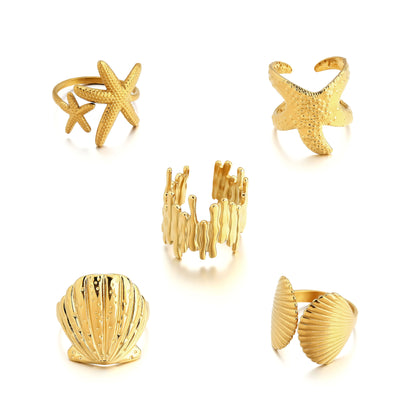 Oro Anillo elegante para toda ocasión