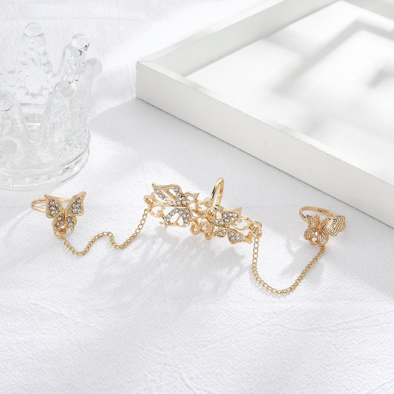 Oro Anillo artesanal delicado