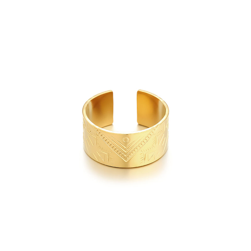Oro Anillo elegante para toda ocasión