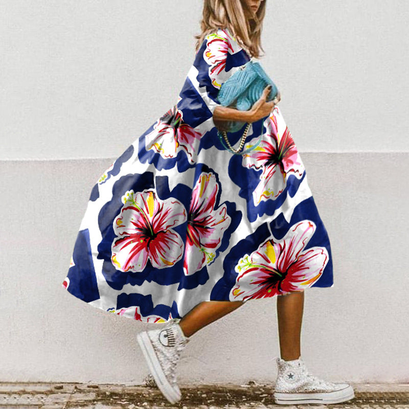 KL | Vestido midi estampado de línea A