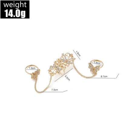 Oro Anillo artesanal delicado