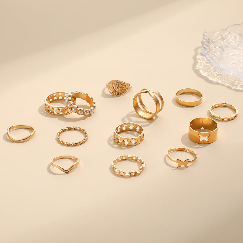 Perla Anillo hermoso con estilo único