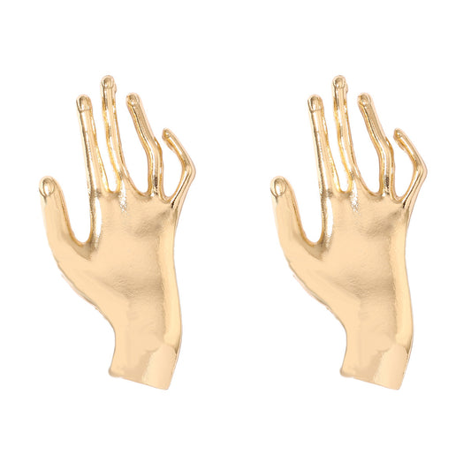 Oro Pendiente vintage hecho a mano