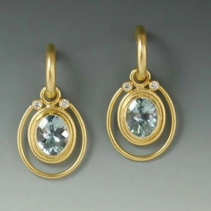 Oro Pendiente artesanal delicado