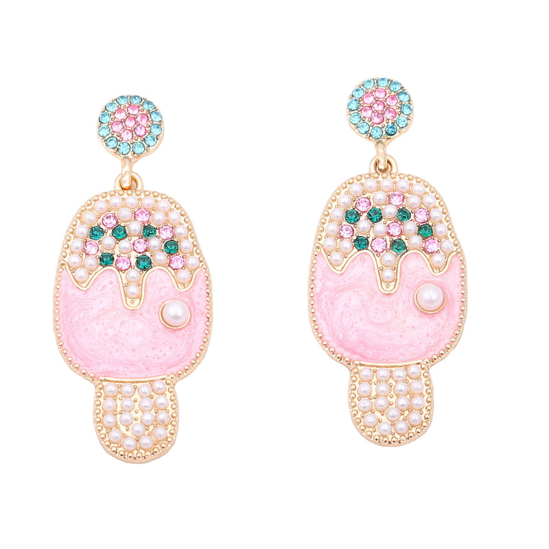 Perla Pendiente vintage hecho a mano