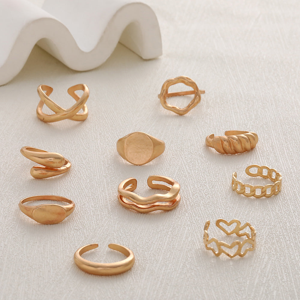 Oro Anillo clásico con encanto atemporal